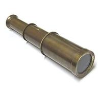 NauticalMart 6 Inch Antique Finish Brass Telescope | Vintage Replica with Leather Case, Ideal Nautical Gift for Collectors and Outdoor Enthusiasts