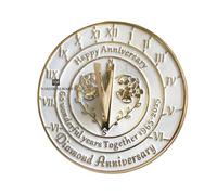 NauticalMart 60th Diamond Anniversary Unique Marriage Present for Parents, Grandparents, Friends, Husband or Wife, Couples, Him & Her Wedding Anniversary Sundial Gift 2025 (60th Anniversary)