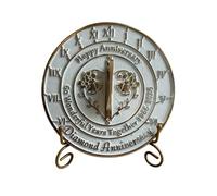 NauticalMart Anniversary Sundial Gift for 60th Diamond Wedding Anniversary in 2026 - Home Decor Or Garden Present Idea - Handmade Decorative for Him, Her Parents Or Couples 60 Year Celebration