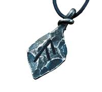 NauticalMart Hand Forged Iron Ansuz Oss Rune Pendant Viking Necklace Medieval/Viking/Norse Jewelry