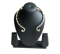 NauticalMart Hand Forged Iron Torc Viking Torc Necklace for Men Authentic Medieval Design 6.5 Inch Iron Historical Craftsmanship Ideal Gift for History Enthusiasts Brass Fisnish