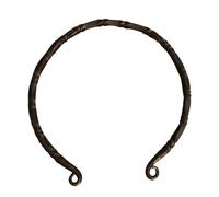 NauticalMart Traditional Celtic Torq Medieval Iron Necklace, Hand Forged Torque, Medieval Norse Torc, Authentic Necklace & Ancient Norse Ring Neck Jewelry Gift for Men &, 6.25 Inches, Iron, No