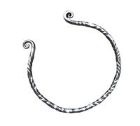 NauticalMart Traditional Celtic Torq Medieval Iron Necklace, Hand Forged Torque, Medieval Norse Torc, Authentic Necklace & Ancient Norse Ring Neck Jewelry Gift for Men &