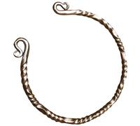 NauticalMart Traditional Celtic Torq Medieval Iron Necklace, Hand Forged Torque, Medieval Norse Torc, Authentic Necklace & Ancient Norse Ring Neck Jewelry Gift for Men &, 6.25 inches (diameter), 5.62