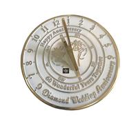 NauticalMart Wedding Anniversary Sundial Gift for Him or Her, Husband or Wife, Parents, Grand Parents, Couples to Celebrate Anniversary Unique Gift (60th Anniversary)