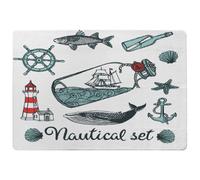Nauticle Items Rug Benjamin Tate Design Natural Large