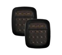 NAUTIG Brake Light For Jeep For Wrangler CJ TJ YJ (with/without Turn Signal Function) 16LEDs Tail Light Brake Reverse Turn Signal Light Rear Lights(B,Without turn signal)