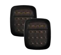 NAUTIG Brake Light For Jeep For Wrangler YJ TJ CJ 2pcs/set 16 Universal Tail Light Brake Reverse Light Rear Lights(A,Without Turn Signal)