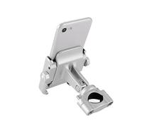 NAUTIG For Suzuki For GSX250R Motorcycle Handlebar Extension Rod GPS Navigation Bracket Phone Holder M10 Navigation Plate Bracket(Phone holder silver)