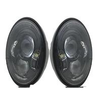 NAUTIG Motorcycle Head Lamp 2pcs Motorcycle 5inch Projector LED Headlight Moto Round Headlamp For Fat Bob For Dyna FXDF 5'' Black DRL Halo Headlights Headlamp(Black)