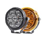 NAUTIG Motorcycle Head Lamp 4.5 Inch LED White/Yellow Work Light For Motorcycle Offroad Truck UTV Vehicle's Driving Lamps Super Bright Headlamp(2 LAMPS and Cable)