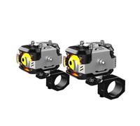 NAUTIG Motorcycle Head Lamp Motorcycle Led Fog Lights Electric Vehicle Auxiliary Road Driving Moto Low Beam Yellow Spotlight Super Bright Headlamp(Gray LowBeam-Yellow)