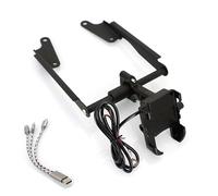 NAUTIG Motorcycle Phone Holder Rechargeable GPS Navigator Mounting Bar Kit For MT09 For MT-09 For FJ09 For FJ-09 For Tracer 900 Navigation Plate Bracket(A set of 2)