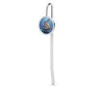 Nautilus City Ship Bookmark Metal Book Marks for Reading with Round Hanging Charm Reading Bookmarks Gifts Pretty and Increase Reading Interest for Women Men