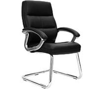 Nautilus Designs Cantilever Chair Chrome Plastic Fixed Armrest Black 650 x 760 x 1,065 mm