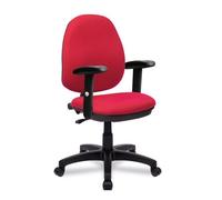 Nautilus Designs Java 100 Medium Back Single Lever Fabric Operator Office Chair With Height Adjustable Arms Red - BCF/I300/RD/ADT