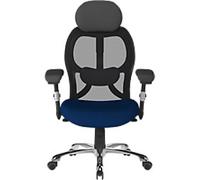 Nautilus Designs Office Chair Knee Tilt Height-Adjustable Armrest Height-Adjustable Seat Blue 150 kg 530 x 500 x 1,310 mm