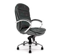 Nautilus Santiago High Back Leather Faced Executive Chair - Black