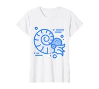 Nautilus Under Water Cephalopod Fun Value Graphic T-Shirt, Women, White, XS
