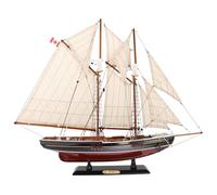 NAUTIMALL 26" Wooden Sailboat Model Sailing Yacht Bluenose Schooner Ship Scale Replica Nautical Home Decor Display Collection Watercraft (26")