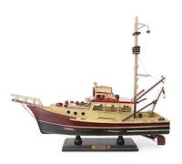 NAUTIMALL Jaws Orca Wooden Ship Model Shark Fishing Boat Pre-Assembled Antique Finish Sailboat Decor (Orca-15inch)