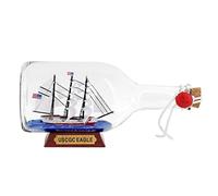 NAUTIMALL Ship in a Bottle, USCG Eagle 9"