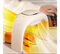 Nauttxon Heated Mouse Pad Hand Warmer - Super Quiet, 230v 100w, Energy Efficient Ceramic Office Desk Warmer With Thermostat, Low Wattage - White