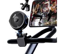 Nauttxon Rechargeable Peloton Bike Fan with Cotton Pads for Fragrance Drops, Clip Portable Battery Operated Fan for Treadmill Stationary Bike Exercise Stroller-Peloton Accessories-Black