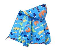 NautySaurs Boys Dinosaurs Jacket Spring Autumn Thin Lined Windbreaker Children Cute Coat for Toddler Kids Aged 2-6 (3-4 Years, Dinosaurs-Blue)