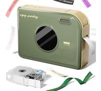 NAUXIU A30 Label Maker Machine with Tape, Holiday Ribbon Printer Continuous Waterproof Label, Versatile App with Fonts and Icons, Label Printer for Home, Kitchen, School