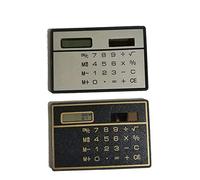 NAUXIU Calculator Ultra Thin Mini Credit Card Sized 8-Digit Portable Pocket Solar Powered Calculator