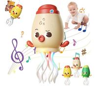 NAUXIU Electric Dancing Octopus Toy, Crawling Dancing Automatic Obstacle Avoidance Octopus Sensor Toy, Creative Magic Crazy 8-Leg Action Obstacle with LED Lights & Music, Self-Navigating