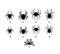NAUXIU Halloween Spider Sticker Light Atmosphere Party Window Green 3D Tricky Spider Horror Lig D4J8 Wall Beautification LED Decoration