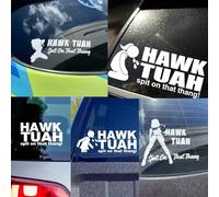 NAUXIU Hawk Tuah Spit On That Thang Car Sticker,Hawk Tuah Car Sticker,Hawk Tush Decals, Funny Hawk Tuah Bumper Decals,Laptop Bumper Decal Window Waterproof Car Stickers