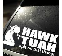 NAUXIU Hawk Tuah Spit On That Thang Car Sticker,Hawk Tuah Car Sticker,Hawk Tush Decals, Funny Hawk Tuah Bumper Decals,Laptop Bumper Decal Window Waterproof Car Stickers