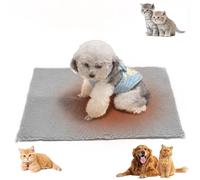 NAUXIU Kivori Self Warming Pet Bed,pet heating mat,pet warming mat,Heated Self Pet Pad,Self-Heating Cat Mat with Removable Cover,Warm Dog Blanket Mat for Cats,Winter Bed without Electricity-Grey||M
