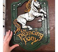 NAUXIU Lord Of The Rings The Prancing Pony & The Green Dragon Pub Signs Set, 25cm x 17.8cm Resin Decorative Signs, Modern Style, Wall Mount, 2 Count