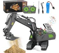 NAUXIU Mudsterz Excavator, Mudsterz Trucks Command The Site Conquer The Dirt, Remote Control Excavators with 360 Rotation, RC Trucks and Dump Truck Set for Adults, Alloy Material