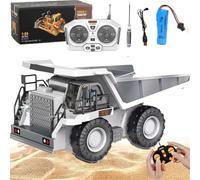 NAUXIU Mudsterz Excavator, Mudsterz Trucks Command The Site Conquer The Dirt, Remote Control Excavators with 360 Rotation, RC Trucks and Dump Truck Set for Adults, Alloy Material