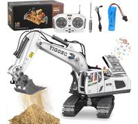 NAUXIU Mudsterz Excavator, Mudsterz Trucks Command The Site Conquer The Dirt, Remote Control Excavators with 360 Rotation, RC Trucks and Dump Truck Set for Adults, Alloy Material