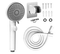 NAUXIU Outdoor Travel Trailer 3+2 Mode High Pressure Hand RV Shower Head Set with Hose Button On Bathroom and Innovative Bath Off