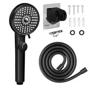 NAUXIU Outdoor Travel Trailer 3+2 Mode High Pressure Hand RV Shower Head Set with Hose Off Innovative and On Bathroom Button Bath