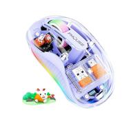 NAUXIU Rechargeable Mouse Cute Doll 3 Mode Mause With Power Display B2G2 For Tablets Laptop Kids Gift