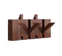 NAUXIU Wall Mounted Piano Coat Rack| Coat Rack Wall Mount| Flip Down Hook Rack 4 Hooks| Entryway Wall Art Hook,Made of Acacia Wood