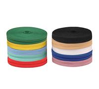 NAUZE 10 Rolls Solid Color Double Fold Bias Tape 1/2" Bias Tape Bias Binding Tape Sewing Piping Hemming Tape