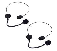 NAUZE 2 Pieces Black Headset Mic Microphone Toy Microphone Headset Costume Props for Fake Rockstar Pop Singer Cosplay Costume Accessory