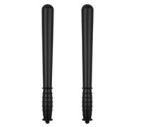 NAUZE 2 Pieces Black Plastic Police Toy Simulative Baton for Halloween Theme Party Cosplay Dress Up