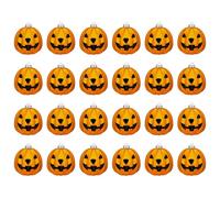 NAUZE 24 Pieces 7cm Halloween Baubles Pumpkin Pendant Balls Evil Pumpkin Cartoon Pattern for Holiday Parties Gifts, Indoor/Outdoor Decors