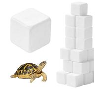 NAUZE 24Pieces Aquarium Tortoise Calcium Blocks Mineral Supplement Blocks Natural Chew Stone Playthings for Tortoise and Aquarium Snail Nutrition