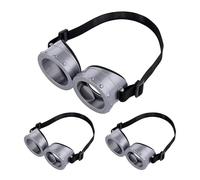 NAUZE 3 Pieces Goggles Steampunk Glasses Big Eyes Cartoon Character Glasses With Strap Halloween Cosplay Costume Accessories for Dress Up Parties